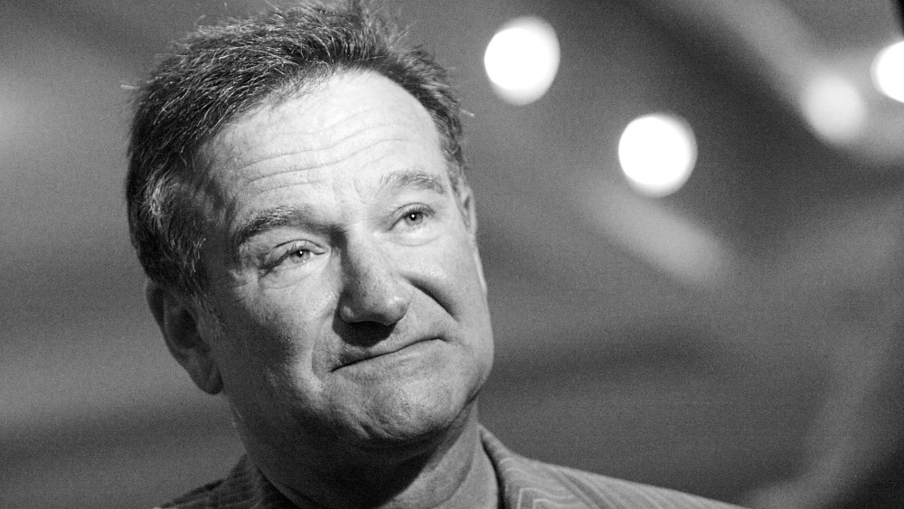 Actor Robin Williams speaks to reporters at a press conference for "Campaign For a New G.I. Bill" in Beverly Hills, Calif. on Sunday, June 22, 2008.