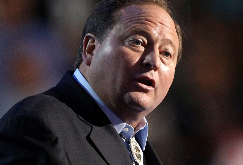 Montana Gov. Brian Schweitzer speaks at the Democratic National Convention in Denver, Tuesday, Aug. 26, 2008.  (Photo by Paul Sancya/AP)