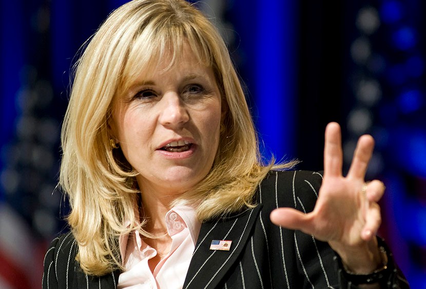 Liz Cheney addresses the Conservative Political Action Conference in Washington.