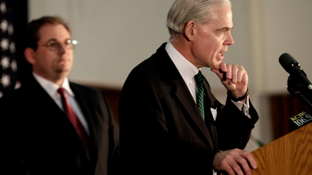 Attorney Charles Cooper speaks at after closing arguments in the United States District Court proceedings challenging Proposition 8 in San Francisco, on June 16, 2010.