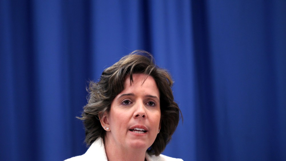 Jennifer Horn is pictured as she takes part in a forum while running for New Hampshire's 2nd Congressional District on August 12, 2010 in Nashua, N.H. (Photo by Cheryl Senter/AP)