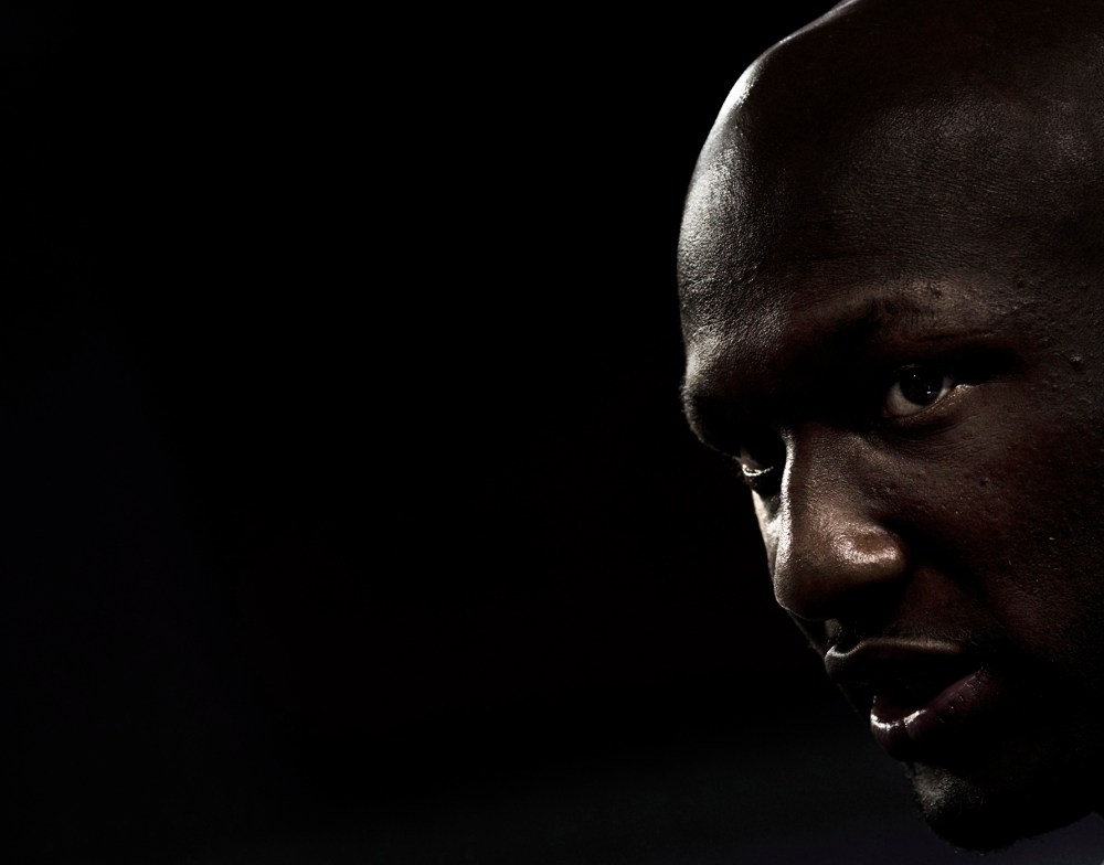United States Lamar Odom looks on after a training session at Caja Magica stadium in Madrid, Aug. 20, 2010. (Photo by Daniel Ochoa de Olza/AP)