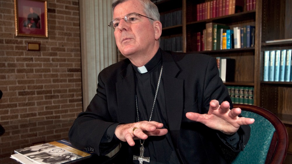 Archbishop John C. Nienstedt is seen at his office in St. Paul, Minn., Oct. 18, 2010. (Photo by Craig Lassig/AP)