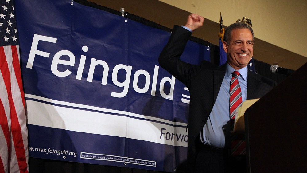 Sen. Russ Feingold, D-Wis., makes his concession speech to supporters, Nov. 2, 2010, in Middleton, Wis., after loosing to Republican challenger Ron Johnson for the Wisconsin U.S. Senate seat. Sen. (Photo by Joe Koshollek/AP)