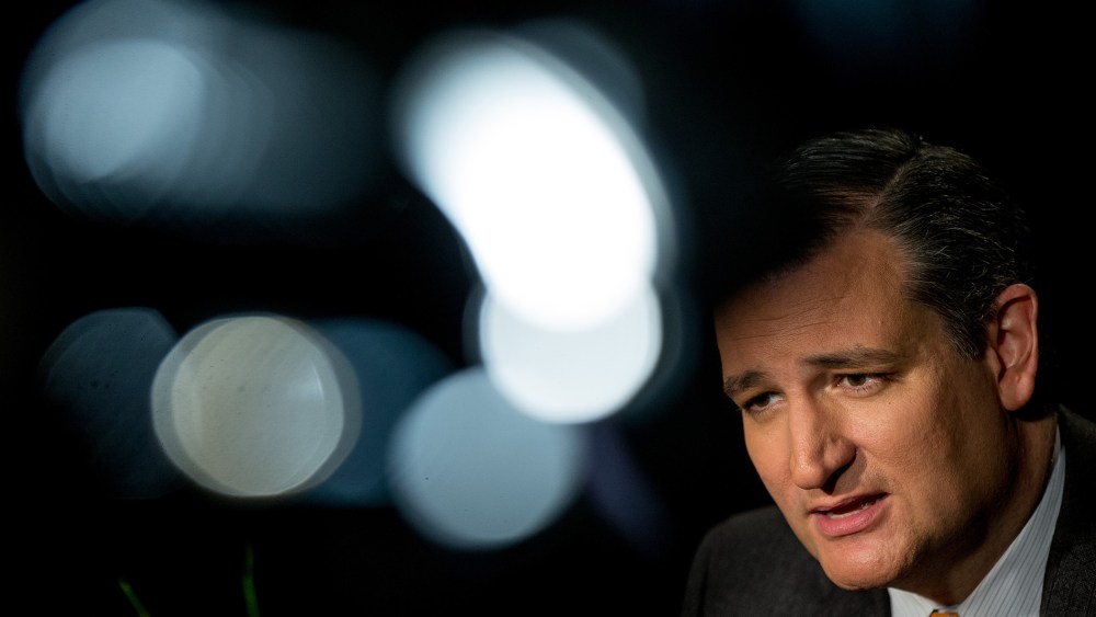 Republican presidential candidate Sen. Ted Cruz, R-Texas, speaks during an interview with the Associated Press in Washington, Dec. 1, 2015. (Photo by Andrew Harnik/AP)