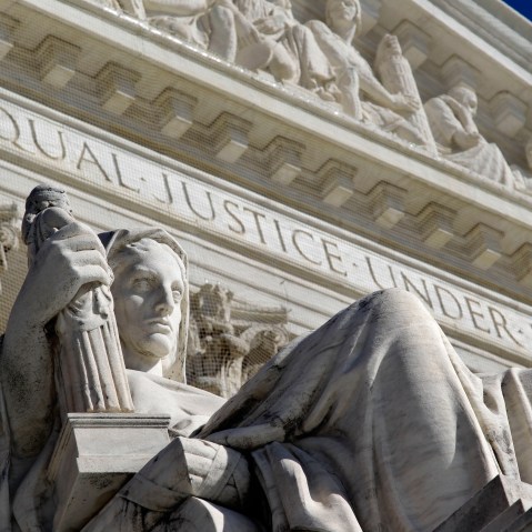 File Photo: The west facade of the U.S. Supreme Court. (Photo by: J. Scott Applewhite/AP Photo)