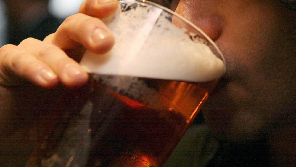 Beer sales.File photo dated 01/12/06 of a man drinking a pint of beer as beer sales fell by 3.8% in the first quarter of 2011 compared with the same period in 2010, according to figures published today by the British Beer and Pub Association. Issue...