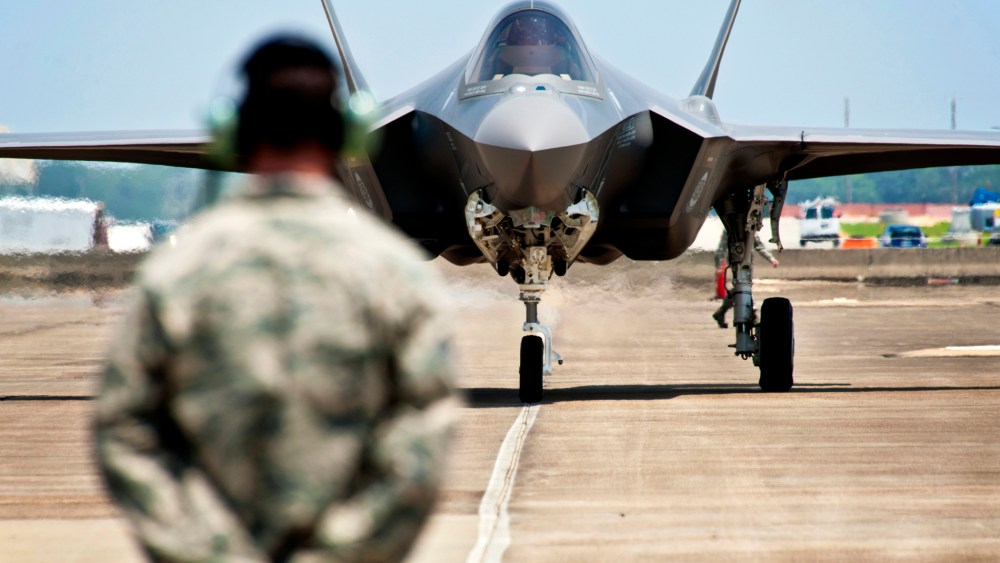 A Lockheed Martin F-35 Lightning II at Eglin Air Force Base, Fla.