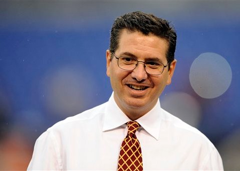 Washington Redskins owner Dan Snyder walks across the field before a preseason NFL football game against the against the Baltimore Ravens in Baltimore, Thursday, Aug. 25, 2011. (AP Photo/Nick Wass)