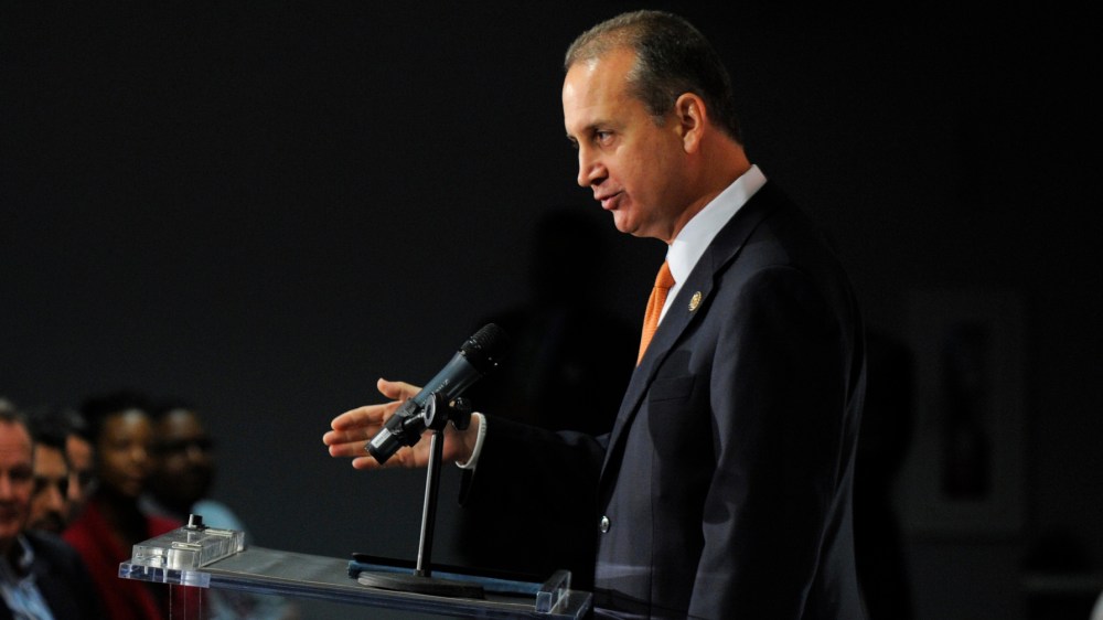 U.S. Congressman Mario Diaz-Balart speaks at an event on Monday, Dec. 5, 2011, in Miramar, Fla. (Photo by Brian Blanco/AP for Comcast)