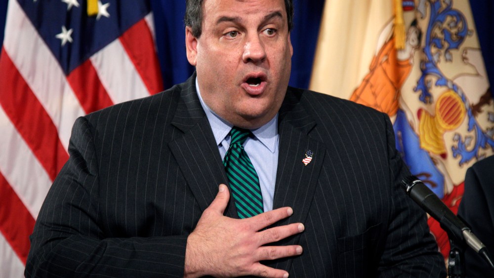 File Photo: New Jersey Gov. Chris Christie answers a question in Trenton, N.J., Monday, Jan. 30, 2012, (Photo by Mel Evans/AP Photo, File)