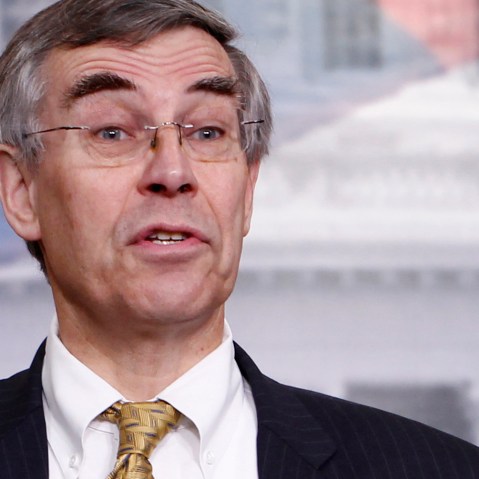 Rep. Rush Holt speaks on Capitol Hill in Washington on May 10, 2012.