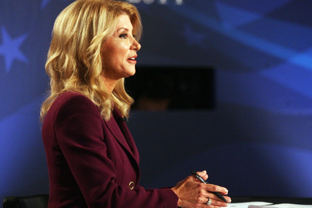 Texas state Sen. Wendy Davis speaks during the Rio Grande Valley Gubernatorial Debate between her and Texas Attorney General Greg Abbott in Edinburg, Texas on Friday, Sept. 19, 2014.