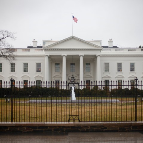 The White House in Washington is seen on Wednesday, March 6, 2013. Area schools and many government offices in the Washington area are closed for the in anticipation of the snow that could blanket the region. (AP Photo/Pablo Martinez Monsivais)