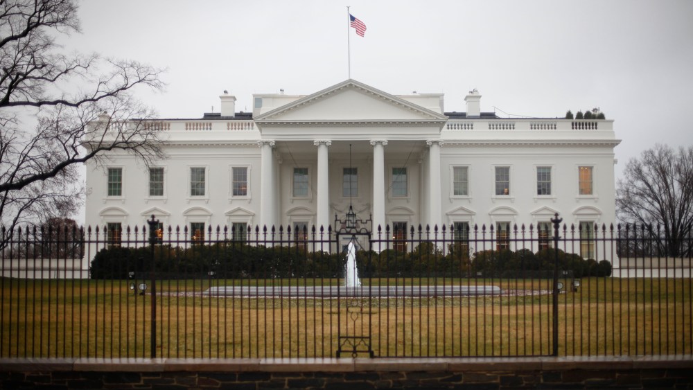 The White House in Washington is seen on Wednesday, March 6, 2013. Area schools and many government offices in the Washington area are closed for the in anticipation of the snow that could blanket the region. (AP Photo/Pablo Martinez Monsivais)