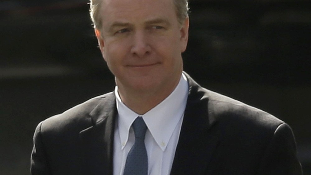 Rep. Chris Van Hollen, D-Md., ranking Democrat on the House Budget Committee, right, arrives at the West Wing of the White House in Washington, Thursday, March 7, 2013. President Barack Obama is having a private lunch with Van Hollen and committee...