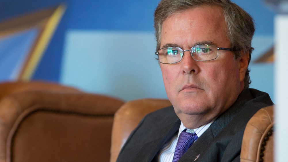 Former Fla. Gov. Jeb Bush at the Hispanic Leadership Network conference in Coral Gables, Fla. on April 19, 2013. (J Pat Carter/AP)