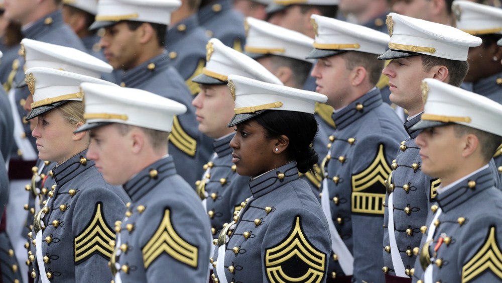 Graduating cadets are seen during a graduation and commissioning ceremony at the U.S. Military Academy on May 25, 2013, in West Point, N.Y.
