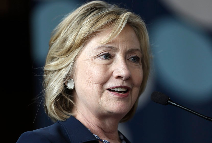 Former Secretary of State Hillary Clinton speaks during the Women in Public Service Project leadership symposium, Tuesday, July 9, 2013, at Bryn Mawr College in Bryn Mawr, Pa. (Photo by Matt Rourke/AP)