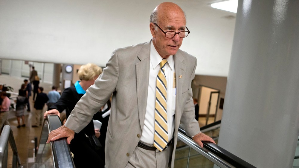 Sen. Pat Roberts, R-Kan., July 10, 2013 on Capitol Hill in Washington.