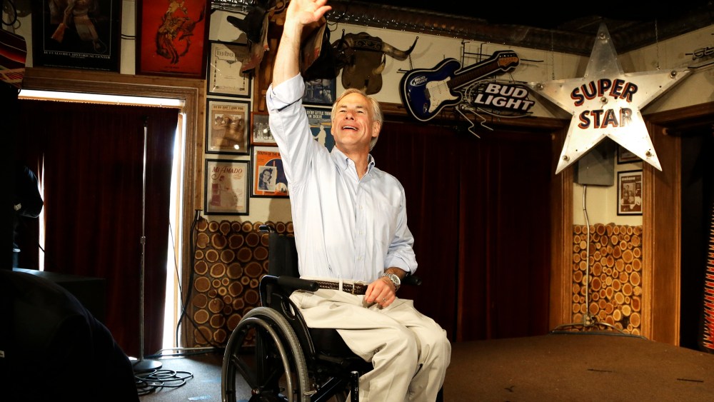 Texas Attorney General and republican gubernatorial candidate Greg Abbott speaks during an appearance Monday, July 15, 2013, in Houston.