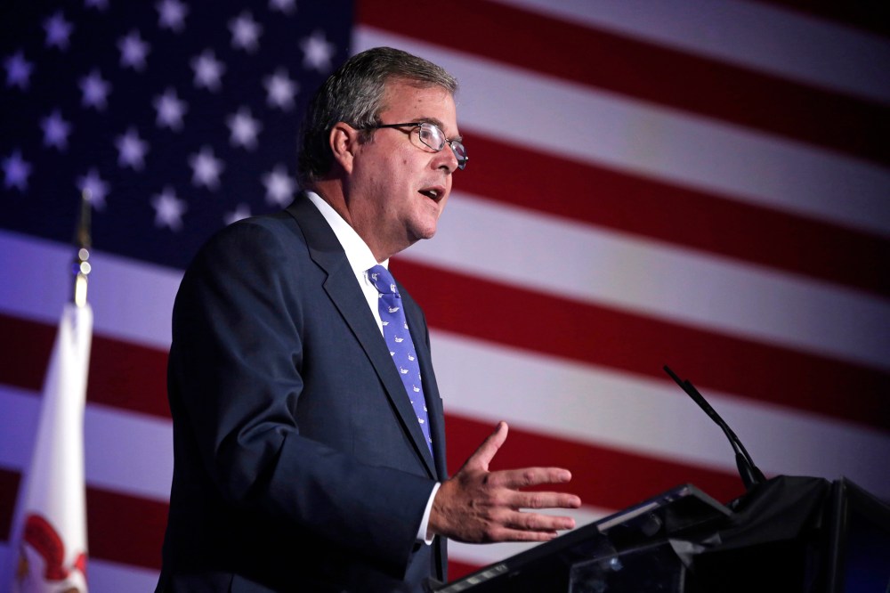 Former Florida Gov. Jeb Bush speaks during an event, Aug. 9, 2013, in Chicago, Ill.
