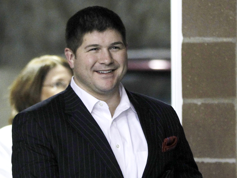 Jesse Benton, arrives at a campaign event at the Iowa State Fairgrounds in Des Moines, Iowa, on Dec. 28, 2011.