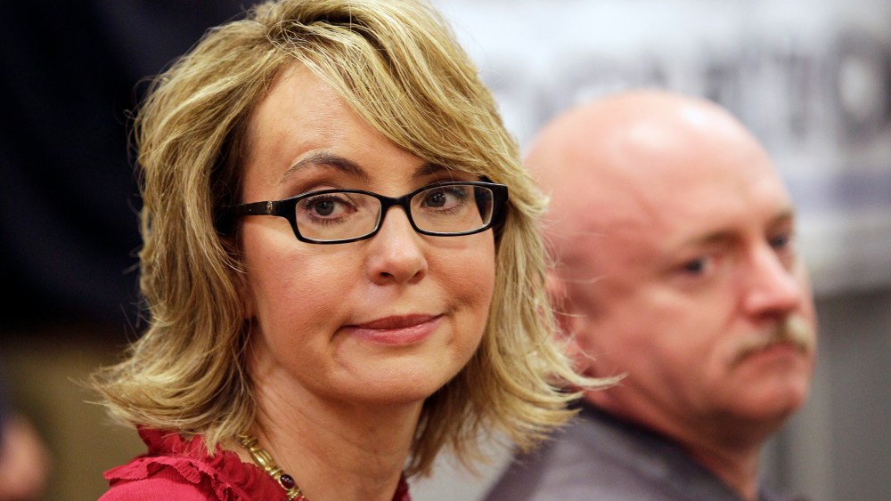 Gabrielle Giffords takes part in a news conference in Manchester, N.H., July 5, 2013.