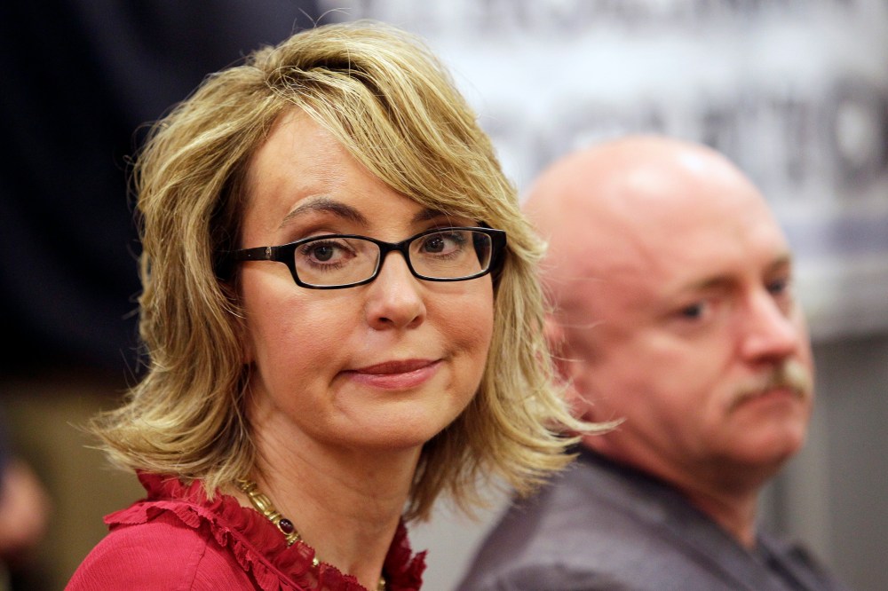 Gabrielle Giffords takes part in a news conference in Manchester, N.H., July 5, 2013.