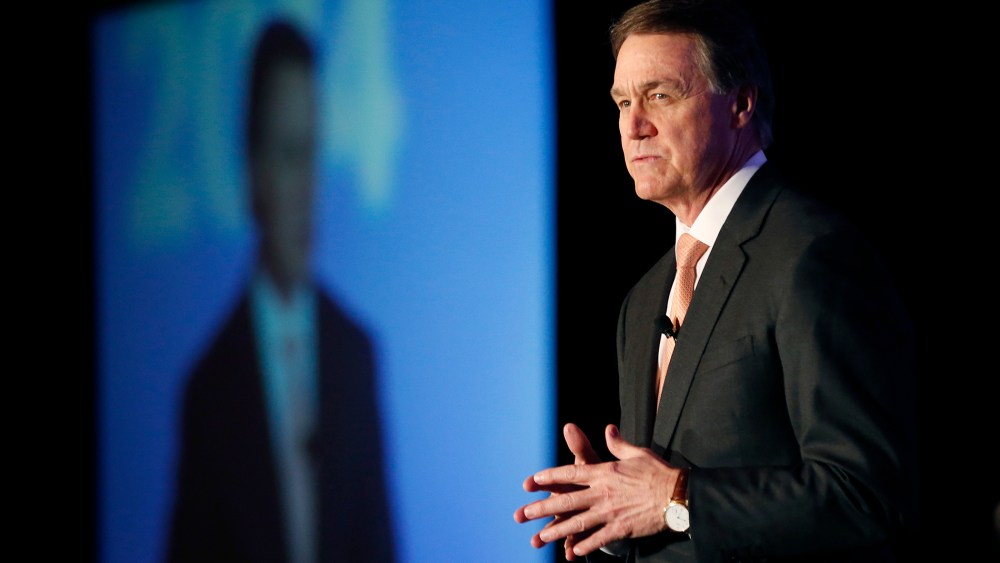 David Perdue speaks during a forum in Atlanta, Jan. 27, 2014.