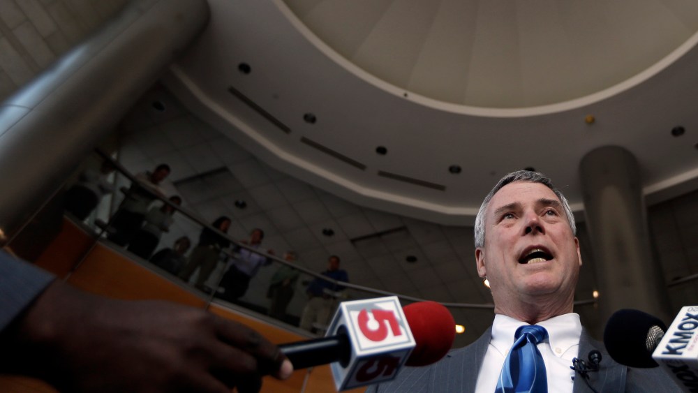St. Louis County Prosecuting Attorney Robert P. McCulloch speaks during a news conference. (Jeff Roberson/AP)