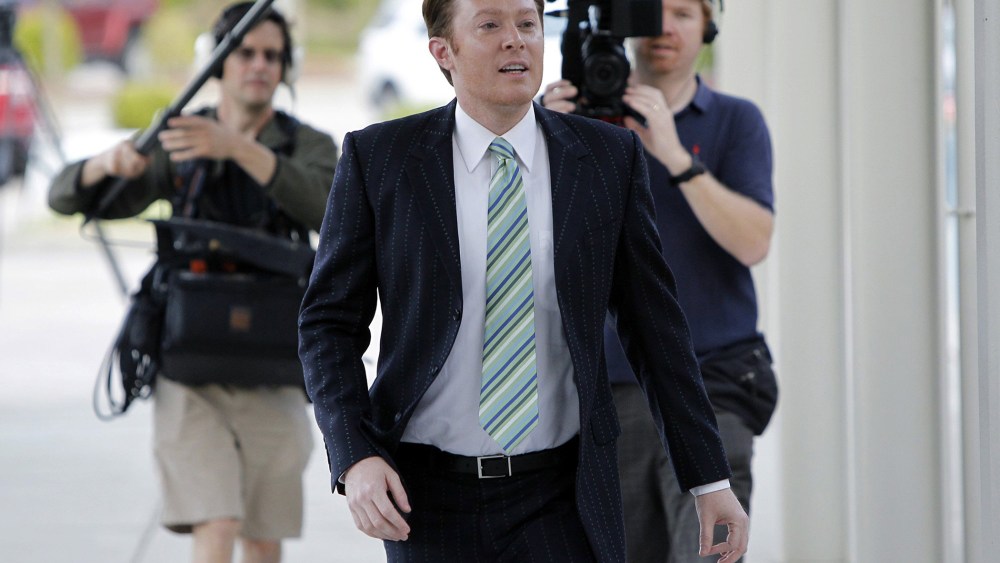 Clay Aiken, a Democratic candidate for the U.S. House of Representatives from North Carolina, arrives to vote in Cary, N.C., on May 6, 2014.