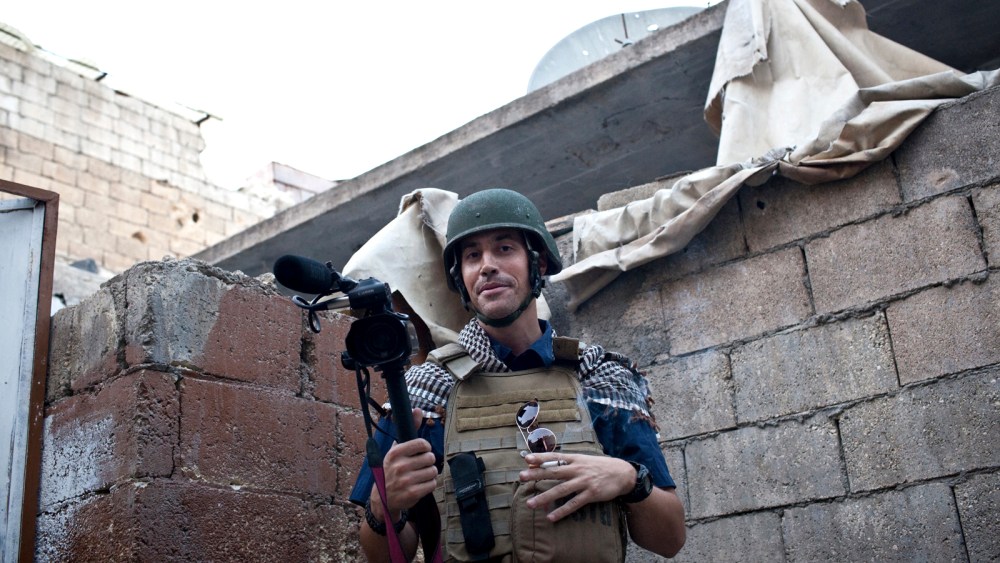 This photo posted on the website freejamesfoley.org shows journalist James Foley in Aleppo, Syria, in November, 2012.