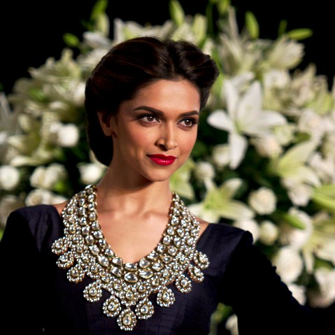 In this Sunday, Aug 4, 2013, photo Bollywood actor Deepika Padukone is seen at an event during the Delhi Couture Week in New Delhi, India. (Photo by Tsering Topgyal/AP)