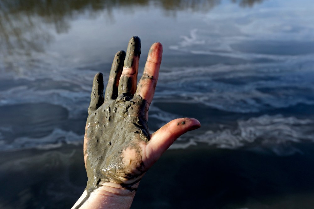 Wet coal ash from the Dan River