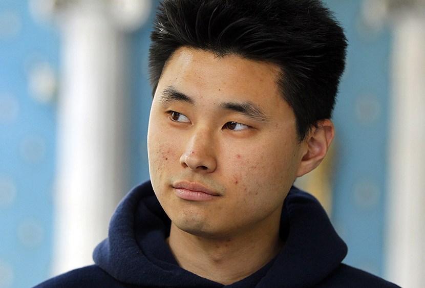 Daniel Chong, at a press conference on May 1, 2012, where he made a statement regarding his arrest by the DEA in San Diego.(Photo by K.C. Alfred/U-T San Diego/AP)