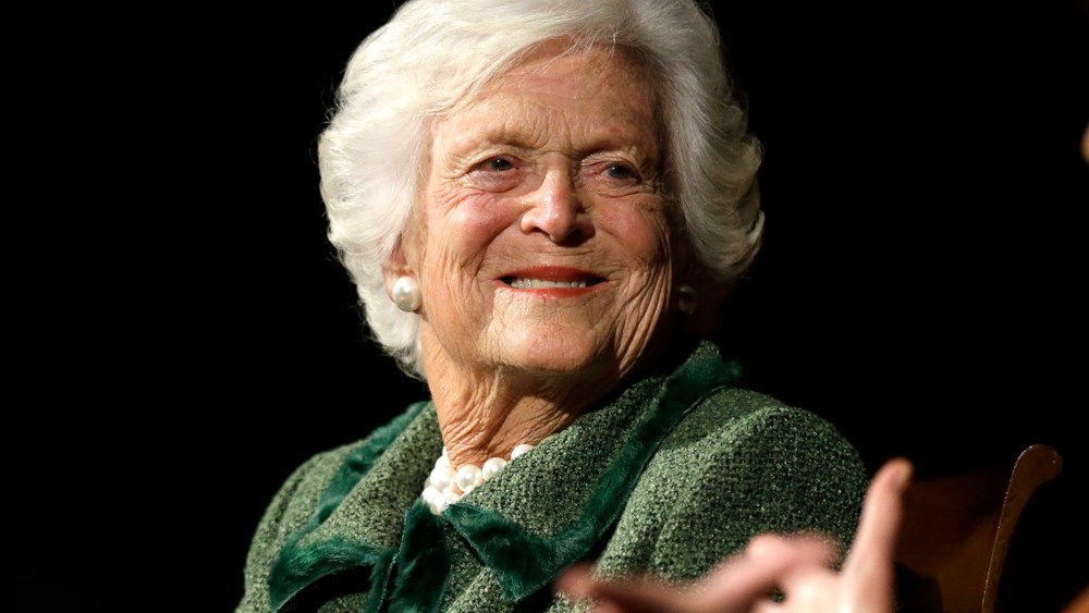 Former first lady Barbara Bush at an event, Nov. 15, 2013, in Austin, Texas. (Photo by David J. Phillip/AP)