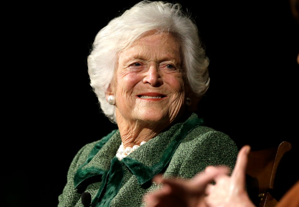 Former first lady Barbara Bush at an event, Nov. 15, 2013, in Austin, Texas. (Photo by David J. Phillip/AP)