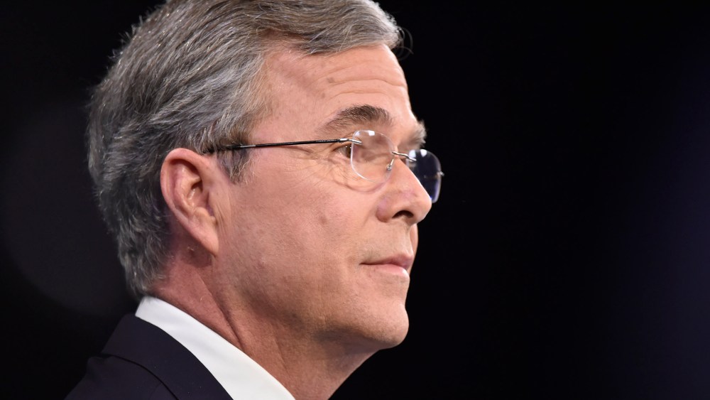 Republican presidential candidate, Jeb Bush participates in the spin room after the Fox Business Network Republican presidential debate, Jan. 14, 2016, in North Charleston, S.C. (Photo by Rainier Ehrhardt/AP)