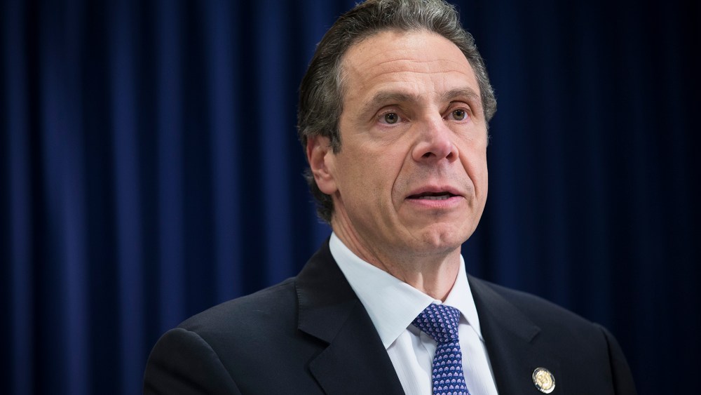 New York State Governor Andrew Cuomo speaks during a news conference, April 17, 2014, in New York, N.Y.