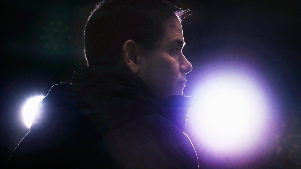 Republican presidential candidate, Sen. Marco Rubio, R-Fla. speaks during a campaign stop at a welding company in Brookline, N.H., Jan. 21, 2016. (Photo by Charles Krupa/AP)
