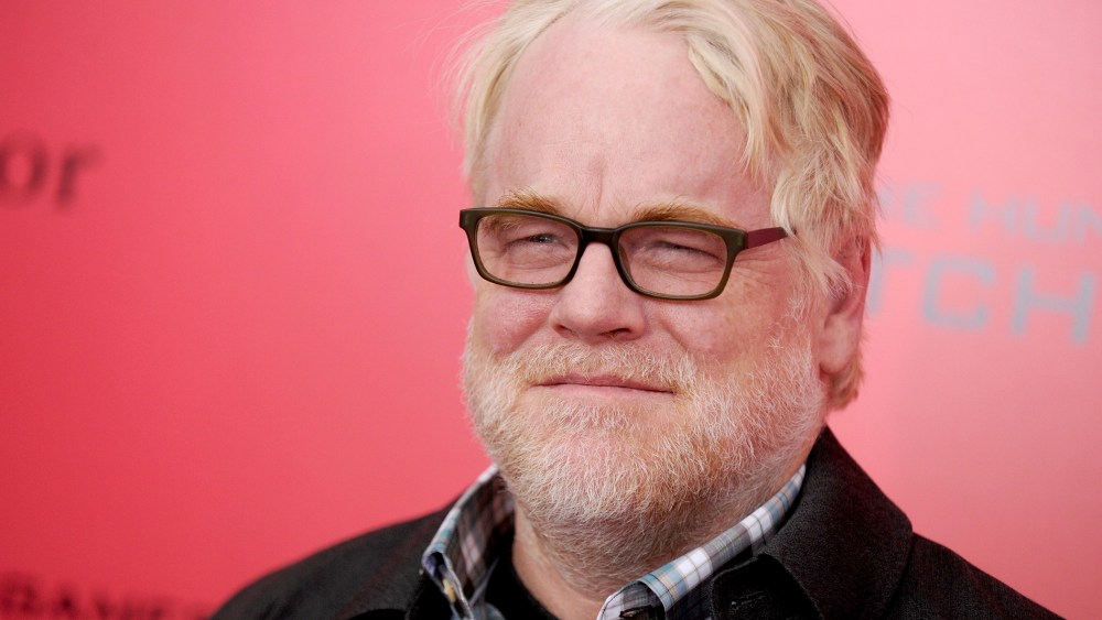 Phillip Seymour Hoffman attends the 'Hunger Games: Catching Fire' New York Premiere, Nov. 20, 2013, in New York, N.Y.