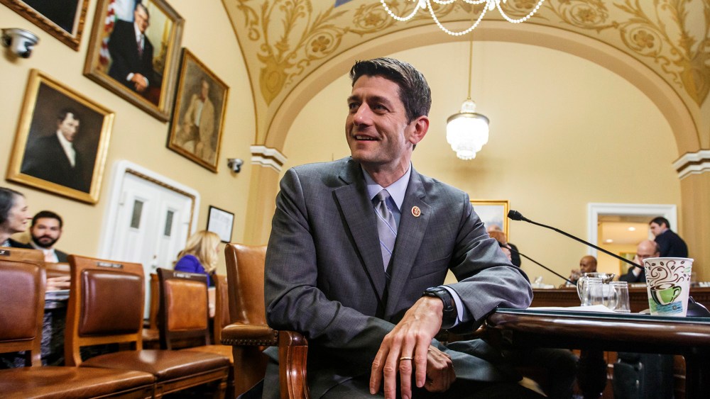 Paul Ryan goes before the House Rules Committee for final work on his budget, April 7, 2014.