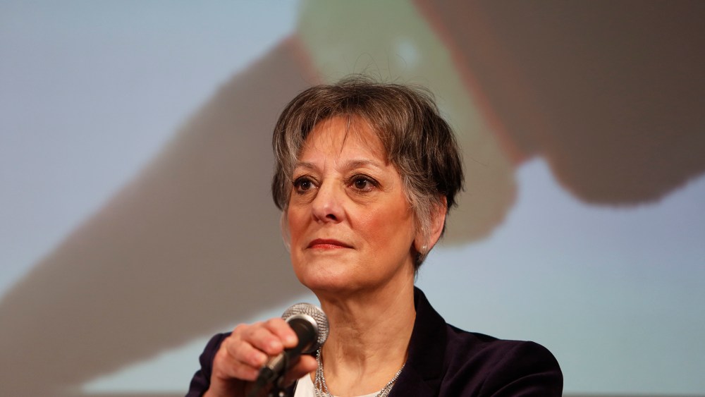 U.S. Rep Allyson Schwartz during a Democratic gubernatorial candidates forum in Philadelphia, Feb. 4, 2014.