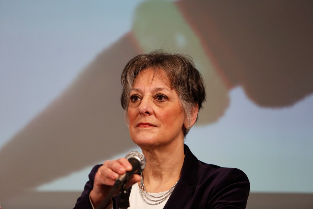 U.S. Rep Allyson Schwartz during a Democratic gubernatorial candidates forum in Philadelphia, Feb. 4, 2014.