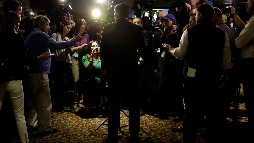 Republican presidential candidate, Sen. Ted Cruz, R-Texas, speaks at a news conference before the Lincoln Day dinner at the Meadows Club, March 11, 2016, in Rolling Meadows, Ill. (Photo by Nam Y. Huh/AP)