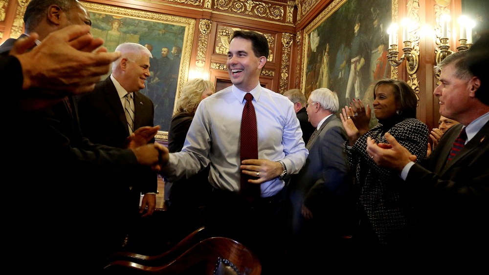 Scott Walker (Photo by John Hart/Wisconsin State Journal/AP)