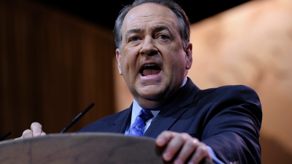 Mike Huckabee speaks at CPAC in National Harbor, Md., Friday, March 7, 2014. (Photo by Susan Walsh/AP)