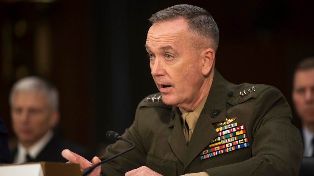 Marine Corps Commandant Joseph Dunford, Jr. testifies on Capitol Hill in Washington, D.C., Jan. 28, 2015. (Photo by Kevin Wolf/AP)