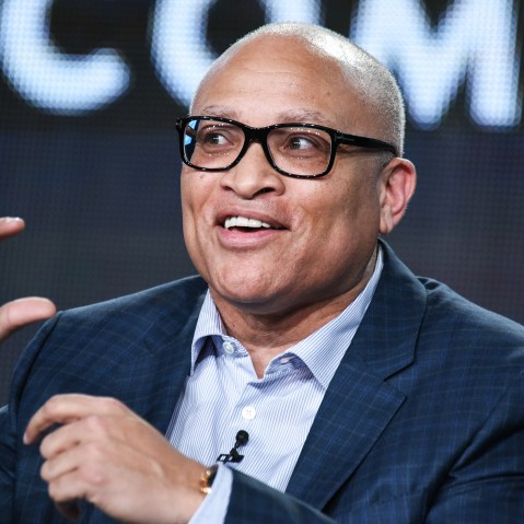 Larry Wilmore speaks on stage during Comedy Central's "The Nightly Show with Larry Wilmore" panel at the Viacom 2015 Winter TCA on Jan. 10, 2015, in Pasadena, Calif. (Photo by Richard Shotwell/Invision/AP)
